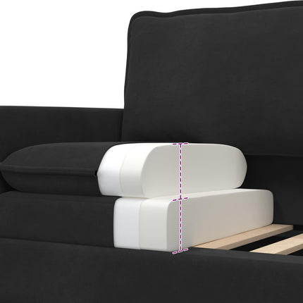 Soffa Svart 126 x 81 x 87,5 cm Sammet