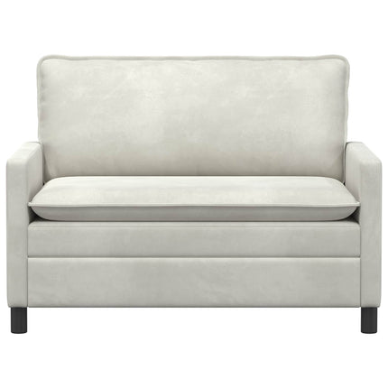 Soffa Gräddvit 126 x 81 x 87,5 cm Sammet