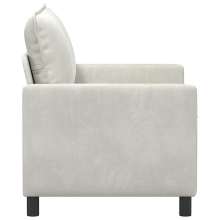 Soffa Gräddvit 126 x 81 x 87,5 cm Sammet