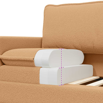 Soffa Beige 126 x 81 x 87,5 cm Tyg