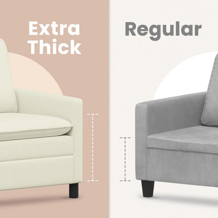 Soffa Gräddvit 126 x 81 x 87,5 cm Tyg