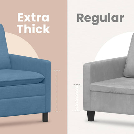 Soffa Blå 126 x 81 x 87,5 cm Tyg