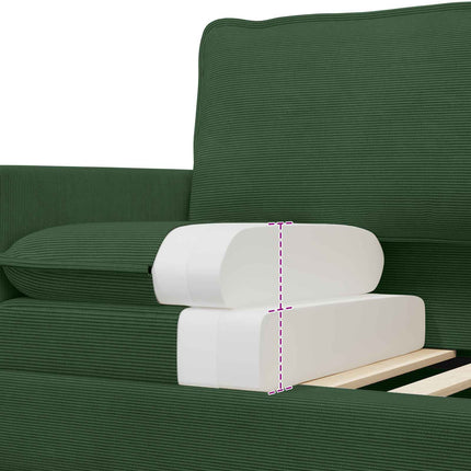 Soffa Jungelgrön 126 x 81 x 87,5 cm Tyg