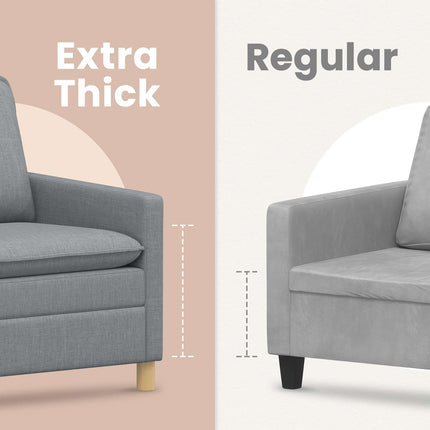 Soffa Ljusgrå 156 x 81 x 87,5 cm Tyg