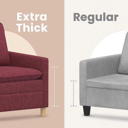 Soffa Vinröd 156 x 81 x 87,5 cm Tyg