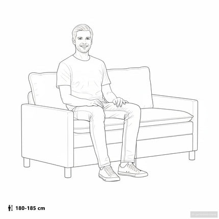 Soffa Blå 156 x 81 x 87,5 cm Tyg