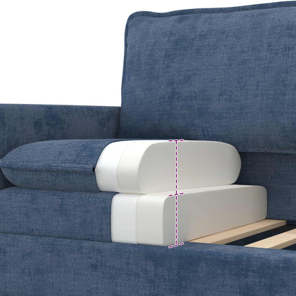 Soffa Blå 156 x 81 x 87,5 cm Polyester