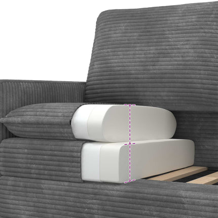 Soffa Ljusgrå 156 x 81 x 87,5 cm Polyester
