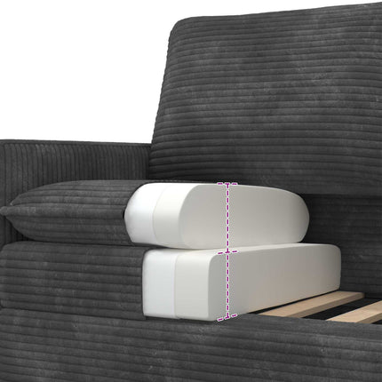 Soffa Mörkgrå 156 x 81 x 87,5 cm Polyester