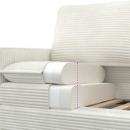 Soffa Gräddvit 156 x 81 x 87,5 cm Polyester