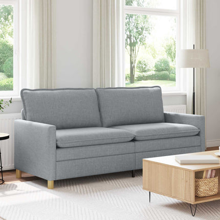 Soffa Ljusgrå 196 x 81 x 87,5 cm Tyg