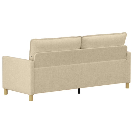 Soffa Gräddvit 196 x 81 x 87,5 cm Tyg