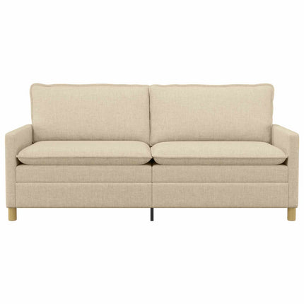 Soffa Gräddvit 196 x 81 x 87,5 cm Tyg