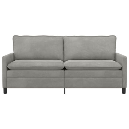 Soffa Ljusgrå 196 x 81 x 87,5 cm Sammet