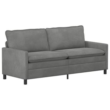 Soffa Mörkgrå 196 x 81 x 87,5 cm Sammet