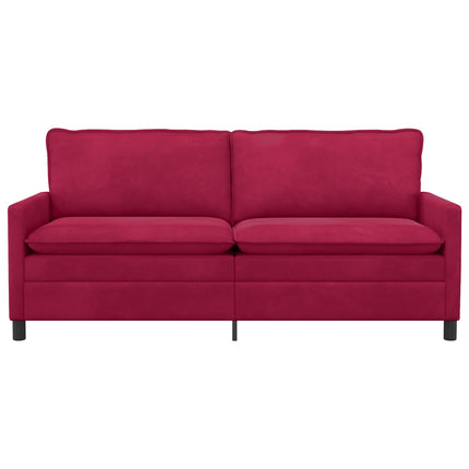 Soffa Vinröd 196 x 81 x 87,5 cm Sammet