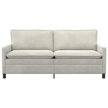 Soffa Gräddvit 196 x 81 x 87,5 cm Sammet
