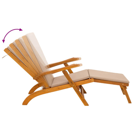 Reclining och Fällbar Solstol Massivt Akaciaträ