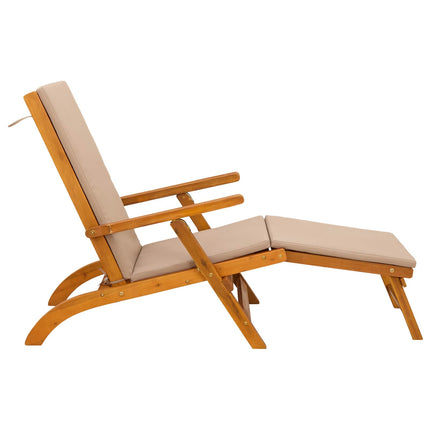 Reclining och Fällbar Solstol Massivt Akaciaträ