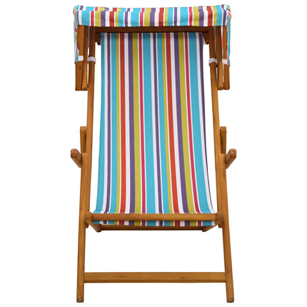Deck Chair 3 Position Massiv Eukalyptus Trä Flerfärgsdesign