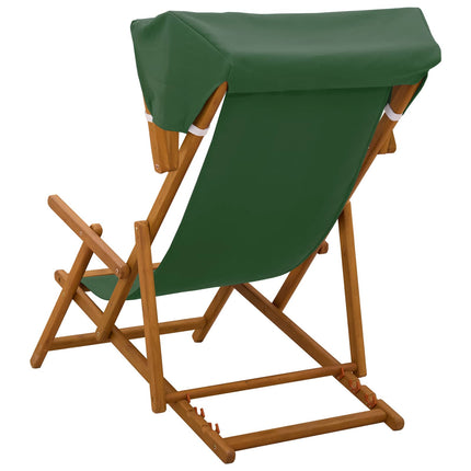 Deck Chair 3 Position Massiv Eukalyptus Trä Grön