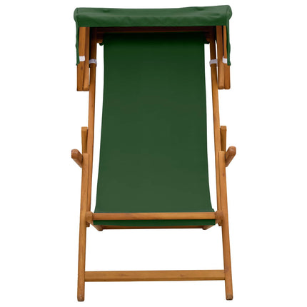 Deck Chair 3 Position Massiv Eukalyptus Trä Grön