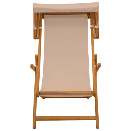 Deck Chair 3 Position Massiv Eukalyptus Trä Taupe