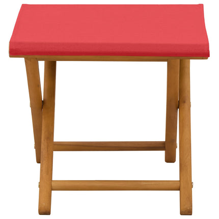 Deck Chair 2 pcs Massiv Eukalyptus Trä Röd