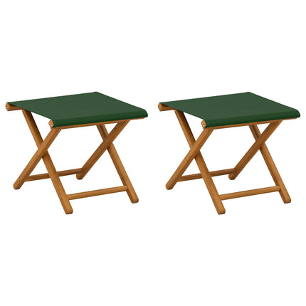 Deck Chair 2 pcs Massiv Eukalyptus Trä Grön