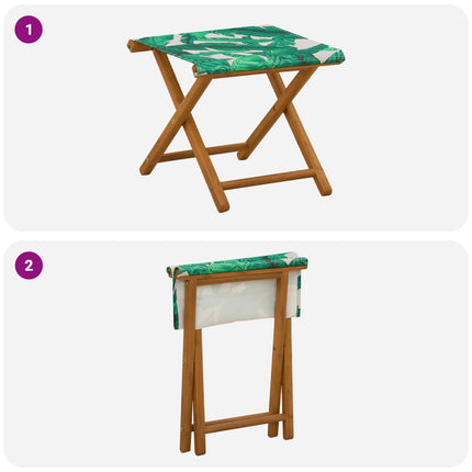 Deck Chair 2 pcs Massiv Eukalyptus Trä Bladmönster
