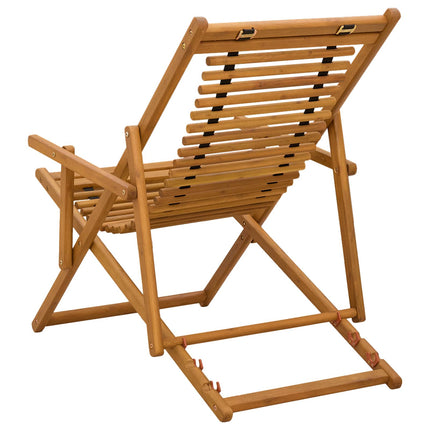 Deck Chair 3 Position Massiv Eukalyptus Trä Naturlig