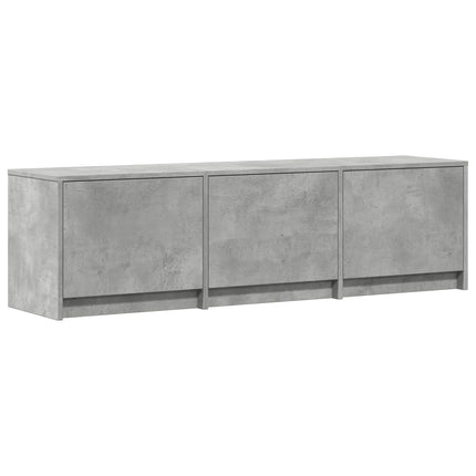 TV-bänk med LED BetongGrå 140 x 34 x 40 cm Konstruerat trä