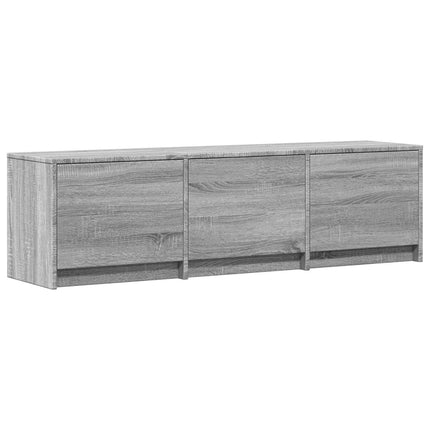 TV-bänk med LED 140x34x40 cm Grå Sonoma Konstruerat trä