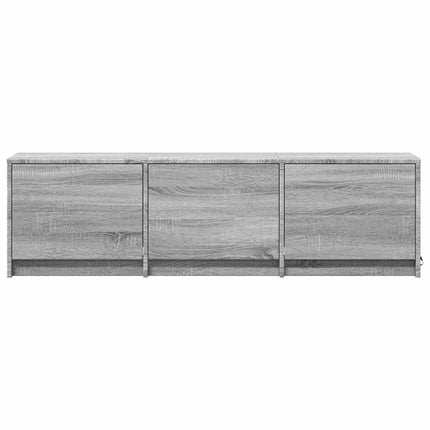 TV-bänk med LED Grå Sonoma 140 x 34 x 40 cm Konstruerat trä