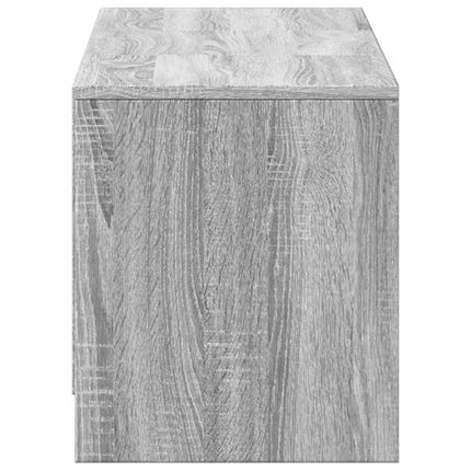TV-bänk med LED Grå Sonoma 140 x 34 x 40 cm Konstruerat trä