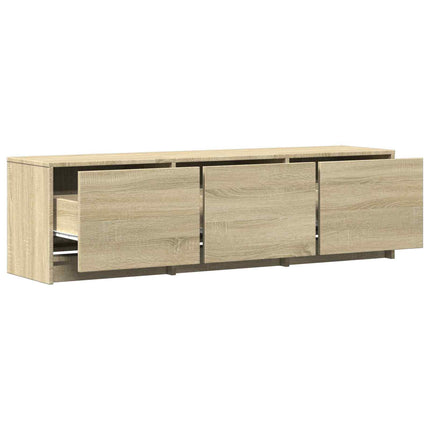 TV-bänk med LED Sonoma-ek 140 x 34 x 40 cm Konstruerat trä