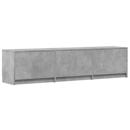 TV-bänk med LED BetongGrå 165 x 34 x 40 cm Konstruerat trä