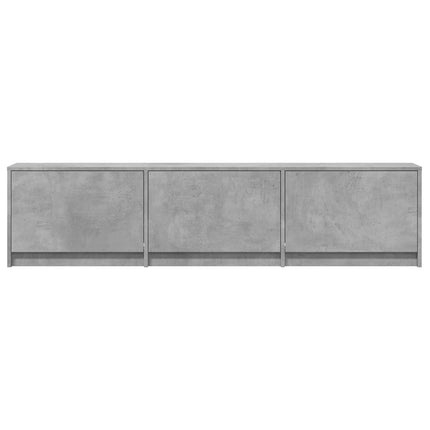 TV-bänk med LED BetongGrå 165 x 34 x 40 cm Konstruerat trä