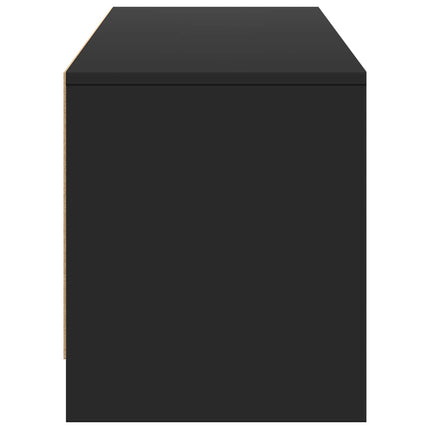 TV-bänk med LED med LED Svart 165 x 34 x 40 cm Konstruerat trä