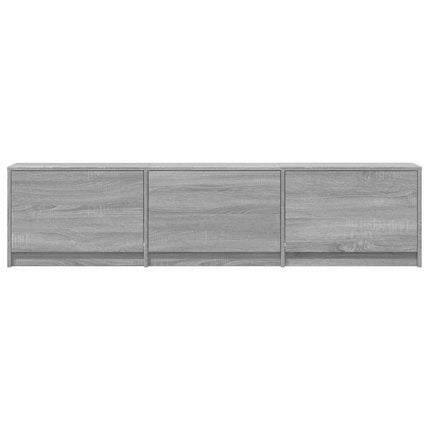 TV-bänk med LED Grå Sonoma 165 x 34 x 40 cm Konstruerat trä