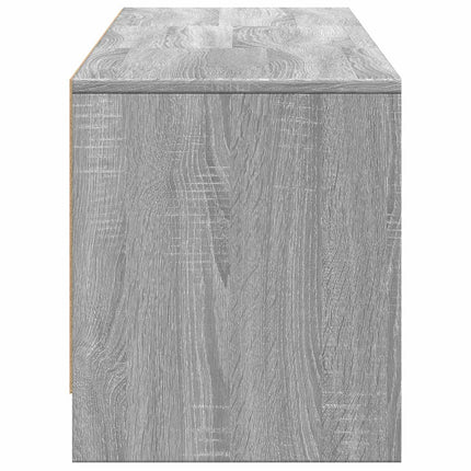 TV-bänk med LED Grå Sonoma 165 x 34 x 40 cm Konstruerat trä