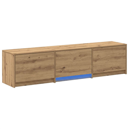 TV-bänk med LED Artisan Ek 165 x 34 x 40 cm Konstruerat trä