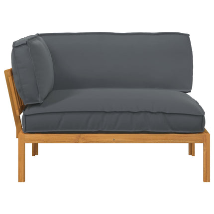 Soffset med kudde Antracit 133 x 92 x 69 cm Massivt Akaciaträ