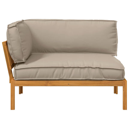 Soffset med kudde Taupe 133 x 92 x 69 cm Massivt Akaciaträ