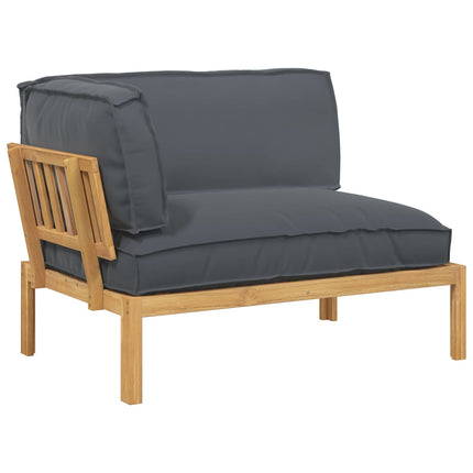 Soffset med kudde Antracit 133 x 92 x 69 cm Massivt Akaciaträ