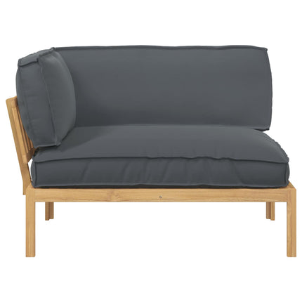 Soffset med kudde Antracit 133 x 92 x 69 cm Massivt Akaciaträ