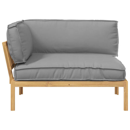 Soffset med kudde Grå 133 x 92 x 69 cm Massivt Akaciaträ