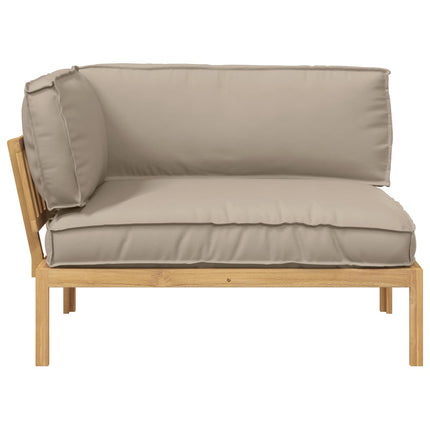 Soffset med kudde Taupe 133 x 92 x 69 cm Massivt Akaciaträ