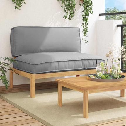 Soffset med kudde Grå 120 x 92 x 69 cm Massivt Akaciaträ