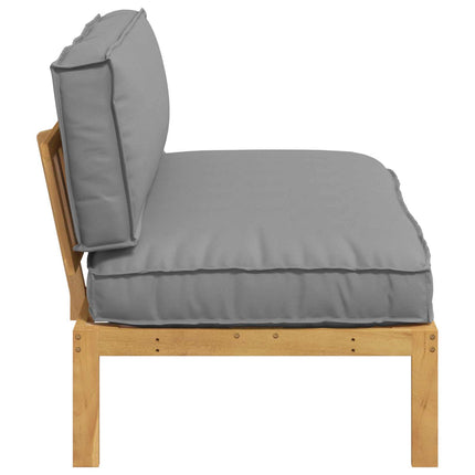 Soffset med kudde Grå 120 x 92 x 69 cm Massivt Akaciaträ